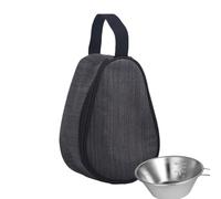 Bsbkoj Camping Tableware Storage Case, Outdoor Camp Cutlery Bowl Bag, Camp Kitchen Equipment Backpacking Organizer, Oxford Cloth, 20x14x10cm, Grey, Navy Blue, Travel, Camping