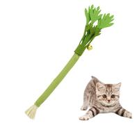 Bsbkoj Cat Chew Toy, Interactive Celery Stick, 9.45x1.57x0.39 Inches, Built-In Bell Engagement, Durable Bite-Friendly Design, Pet Training Accessory for Indoor Floor Play Travel
