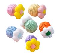 Bsbkoj Cat Toy Ball, Interactive Bell Ball Plaything, 1.97x3.15 Inches Reusable Chew Teether, Portable Moving Play Supply for Small Breed Kitty Indoor and Fun