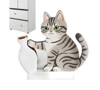 Bsbkoj Cat Whisker Holder, Refrigerator Decor, 2,36 x 2,24 x 0,24 pulgadas Holder with Acrylic Build, Whisker Keepsake, Magnetic Accessory with Cute Style, Decor for Kitchen and Office