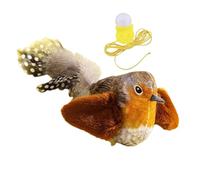 Bsbkoj Chirping Bird Cat Toy, Yellow/Green/Blue Interactive Touch Activated Kitten Toy, 5.12x2.76x2.76 Inches Realistic Tweeting Catnip Plaything for Indoor Play and Exercise
