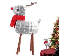 Bsbkoj Christmas Reindeer Elk Figurines - Festive Elk Tabletop Ornaments for Christmas Decor, Reindeer Statues for Home, Hotel Lobby, Restaurant Coffee Shop Holiday Decorations