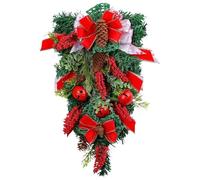 Bsbkoj Christmas Wreath, Artificial pino Cone Greenery Wreath, Festive Door Decorations for Front Door, Perfect for Porch and Home Decoration, Charming Holiday Accent for Seasonal Cheer