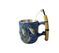 Bsbkoj Coffee Cup, Resin Rod Handle - Taza divertida 3D Novelty Drinking Cup Creative Tea Latte Beer Taza Gift, for Father Boyfriend Grandfather Uncle Lovers Daily Use