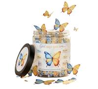 Bsbkoj con afirmaciones positivas, botella de mariposa positiva con versículos bíblicos | 60 cartas de afirmaciones cristianas - para oficina de viaje diario