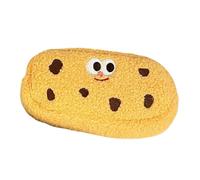Bsbkoj Cookie Pencil Bag, Cute Soft Cookie-Shaped Pouch for Students, Large Capacity School Pen Case, Stationery Organizer for Pens, Pencils, Markers, Small Notebooks (21 x 13 cm), amarillo, Se