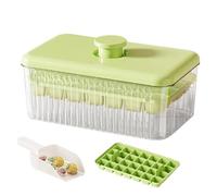 Bsbkoj Cubitera con tapa - Molde de hielo con tapa para congelador - Fácil extracción para bebidas refrescantes como zumos cócteles y café