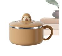 Bsbkoj Cuenco inoxidable | Contenedor de fideos instantáneos de 1,2 l - Ensaladera inoxidable integrado para almuerzo, para arroz, sopas, frutas, verduras, sándwiches y uso en el hogar