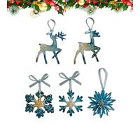 Bsbkoj Decoraciones navideñas para árbol - Decoración navideña acrílica 2D, de copo de nieve, elegante colgante de copo de nieve | para alféizar de ventana, dormitorio, puertas, pared, jardín
