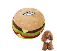 Bsbkoj Dog Plush Toys, Food-Shaped Pet Chewing Toy, Interactive Puppy Comfort Toy, Adorable Teething with Sound for Small and Medium Dogs, Chicken Legs (110 g), Hamburguesa (118 g)