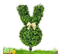 Bsbkoj Easter Bunny Decor, Outdoor Rabbit Sculpture, Stake with Spring Moss, Realistic Grass Statuary, Seasonal Yard Animal with Vivid Greenery, Decorative Easter Figurine for Garden & Porch