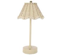 Bsbkoj Eco-Conscious Wicker Lamp, 32 cm White Rattan Glow, 3 LED con precisión Feature, Durable Recargable Hardware, Boho with Style, Energy Class A Lighting for Home