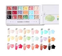Bsbkoj - Esmalte para tocar - 18 colores degradado liso - Set de esmaltes semipermanentes, fácil de usar para principiantes, para mujeres, uso en casa y salón de arte
