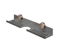 Bsbkoj Estante para fregadero de baño sobre grifo, organizador de pared extraíble con ventosa, estante de almacenamiento de acero al carbono para perfumes, artículos de tocador, lavandería, encimera