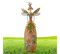 Bsbkoj Fairy Figurines Weatherproof Metal Fairy Sculpture Garden Angel Ornaments For Outdoor Indoor Decor, Elegant Garden Statue For Yard Patio Lawn Balcony Living Room Shelf Bookshelf Table Gift