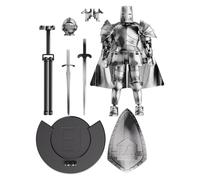 Bsbkoj Figura de acción de caballero medieval, figura móvil de cuerpo completo multiarticulada, modelo de estatua de cabeza giratoria de 360° para decoración de escritorio, exhibición de mesa de
