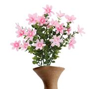 Bsbkoj Flores artificiales de margaritas, flores artificiales de margarita, flores silvestres decorativas simuladas de 14,56 pulgadas, arreglos florales portátiles para dormitorio, estudio, mesa