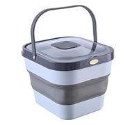 Bsbkoj Food Storage Bin, Airtight Dry Food Container, Large Bin with Locking Lid, Foldable Silicone Grain Saver, Compact Style Kitchen Organizer, Fresh Keeper for Indoor Pets