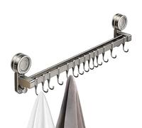 Bsbkoj Ganchos para colgar la cocina, organizador de tazas de succión resistente, soporte multiusos, soluciones de almacenamiento para refrigerador, estante extraíble sin taladro, estante para