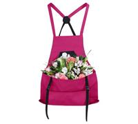 Bsbkoj Gardening Apron, Farm Clothing Fruit Picking, 23.62x19.69x7.87 inches Adorable Crossover Back with Large Capacity Pockets, Durable Harvesting Aprons for Women Men, rojo, Siehe Beschreibung