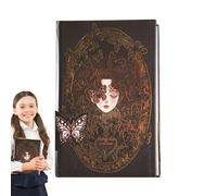 Bsbkoj Gothic Notebook, Vintage Style Journal, 7.09x5.04 Inches, 256 Colorful Illustrated Pages, Notepad for Women, School, Workplace, Writing, and Creative Sketching