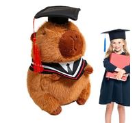 Bsbkoj Graduation Capybara, Capybara Keepsake, Stuffed Plush Toy, Hat Accessory, Soft Huggable Design, 9.84x7.87x5.91 pulgadas, for High School, College Boys, Girls, Friends Celebration