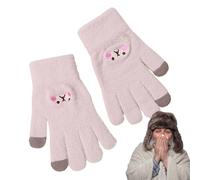 Bsbkoj Guantes para mujer para condiciones climáticas frías, manoplas para pantalla táctil, guantes térmicos de dedos completos, para escribir texto, conducir, en el trabajo, para deportes al