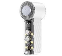 Bsbkoj Handheld Fan, 199-Speed Quiet Recargable Cooling, 4,17 x 1,8 pulgadas Ultra-Compact Pocket Fan, Motor sin escobillas con pantalla digital, para viajes de verano y hiking