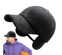 Bsbkoj Hat with Ear Flaps, Fashionable Mens Warm Beanie with Brim, Mens Baseball Hats and Caps with Earmuffs, Cozy Winter Accessory for All Ages, Stylish and Comfortable for Outdoor Activities