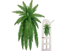 Bsbkoj Helechos artificiales para exteriores, grandes, resistentes a los rayos UV, grandes, realistas, 18 ramas de 100 cm, plantas artificiales para exteriores, para jardín, patio, oficina, terraza