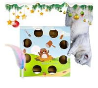 Bsbkoj Indoor Cat Toys, Automatic Cat Toy, Feather Rotation Toy, Multi Holes Maze, Cat Puzzle Toy, Fun Cat Teaser, Interactive Cat Toy, Smart Teaser Toy, Engaging Cat Play, Indoor Cat Fun