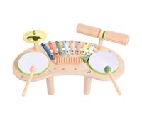 Bsbkoj Instrumento musical de madera 7 en 1 para niños, juguete de promoción temprana, para niñas, preescolar, guardería, hogar, escuela, educación en casa, guardería, cumpleaños
