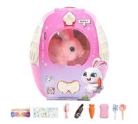 Bsbkoj Interactive Bunny Pet, Walking Electronic Rabbit, Versatile with Sound Feature, Realistic Plush Animal, Portable Backpack Toy with Playful Design, for Kids and