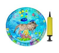 Bsbkoj Interactive Cat Water Mat, Easy to Inflate Cat Toy Animal Design, Cooling Inflatable Pad for Cats and Dogs, Thickened Play Mat, 25.59x21.65/39.37x39.37 Inches
