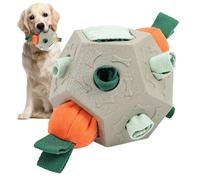 Bsbkoj Interactive Dog Chew Toy, Puzzle Treat Toys, 5.31x5.12x4.33 Inches Adorable Treats Dispenser Ball with Squeak, Enrichment Toy for Teeth Cleaning and Sniffing Plaything