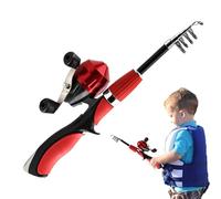 Bsbkoj Juego de infantil para principiantes, mango ergonómico, juego de acero, caña de pescar extensible, juguete para principiantes, Pascua, cumpleaños, día del niño, Navidad, Año Nuevo