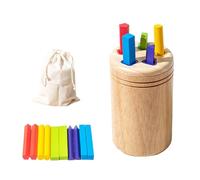 Bsbkoj - Juguetes de clasificación y reconocimiento de colores, juego de motricidad fina, juguetes sentidos de madera de colores, para niños y niñas, de 2 años, reconocimiento de colores, regalo para