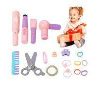 Bsbkoj Kit de peluquería para juguetes de madera para estilismo de jardín de infancia, juego de imitación salón de peluquería - para niñas de 3 años y más, sala de juego, guardería cumpleaños y