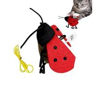 Bsbkoj Ladybug Cat Toy, Sound Cats Ladybug Teaser Catnip-Infused, 3,54 x 2,36 pulgadas Adorable Plush Catnip Toys, Vibration Sensing Hangable Entertainment Game for Kitten