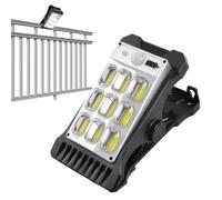 Bsbkoj Luz de movimiento inalámbrica, clip solar portátil, soporte de sujeción con función de sensor, linterna de garaje de alto brillo resistente a la intemperie, luz automática de cubierta con