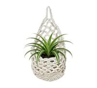 Bsbkoj Macrame Plant Hanger, 30,5 cm Boho Wall Hanging Holder, Natural Cotton Rope, Professional Bohemian Style, Modern Plant Basket Gift with Integrated Hook for Indoor Decor
