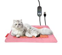 Bsbkoj Manta eléctrica para cachorros - 5 niveles de temperatura y un temporizador automático, cojín para mascotas climatizado para interior | para casa, apartamento, granja, jaula de salón