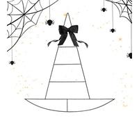 Bsbkoj Marco en forma de sombrero de | básico para manualidades y suministros florales, marco de corona de alambre de metal - para otoño, Halloween, Navidad, vacaciones, bodas,