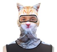 Bsbkoj Máscara con capucha con orejas de pie, diseño tridimensional, sombrero de Halloween, portátil, compacto, versátil, ideal para festivales de música, tamaño del producto: 5,91 x 5,91 pulgadas