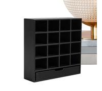 Bsbkoj Mini Bookshelf, Lightweight Furniture Rack, 3.9 Inches Doll House Decor with 12-Grid Build, Sturdy Wood Material, Miniature Furniture Organizer with Modern Style, Indoor Toy for Players & Kids