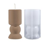 Bsbkoj Molde de silicona de columna romana - Molde 3D de pilares griegos antiguos - Molde hecho a mano de resina epoxi de arcilla de yeso para centro de mesa, portavelas de té