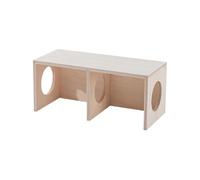 Bsbkoj Natural Sanctuary, 2-Habitación Hamster, 2-Room Wood Habitat with Removable Lid, Durable Pet-Safe Timber, Burrow with Alpine Style, Small Animal Maze for Living Room