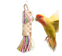 Bsbkoj Parrot Chew Toys, Small Parrot Chewing Toys, 12.6x2.36x2.36 Inches Bird Cage Accessories, Foraging Shredder for Parrots Multifunctional Teeth Grinding Toy,