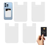 Bsbkoj Phone Card Holder, Cellphone Wallet Pocket, 4X Adhesive Phone Case Sticker Grip, Adorable ID Credit Cards, Smartphone Accessories for Men and Women, 2.2x3.39 Inches