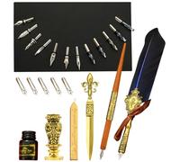 Bsbkoj Pluma estilográfica y conjunto de tinta - Kit pluma estilográfica vintage - El juego de tinta para bolígrafo incluye uno, tinta, puntas de repuesto, una herramienta sobre